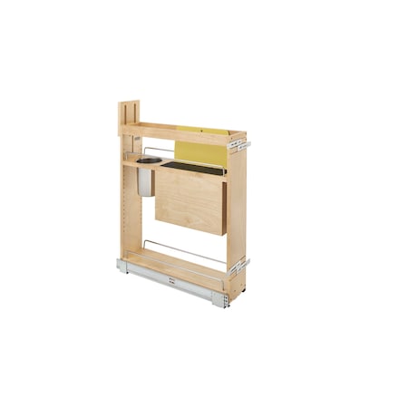 Rev-A-Shelf Maple Veneer, Light Brown, 7.13 in W, 25.5 in H, 21.65 in D, 21.63 in L, Light Brown 448KB-BCSC-6C